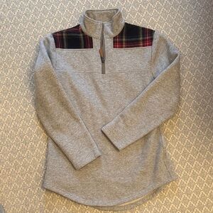 Gray Plaid Accent Women's Sweatshirt